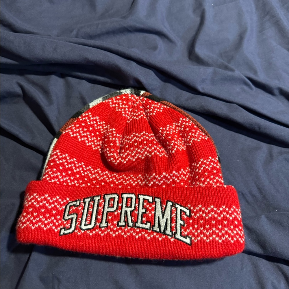 Supreme Red Knit Beanie